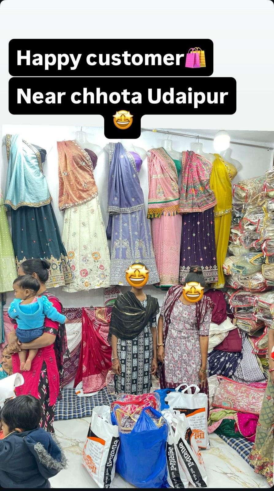Image of customers purchased sarees