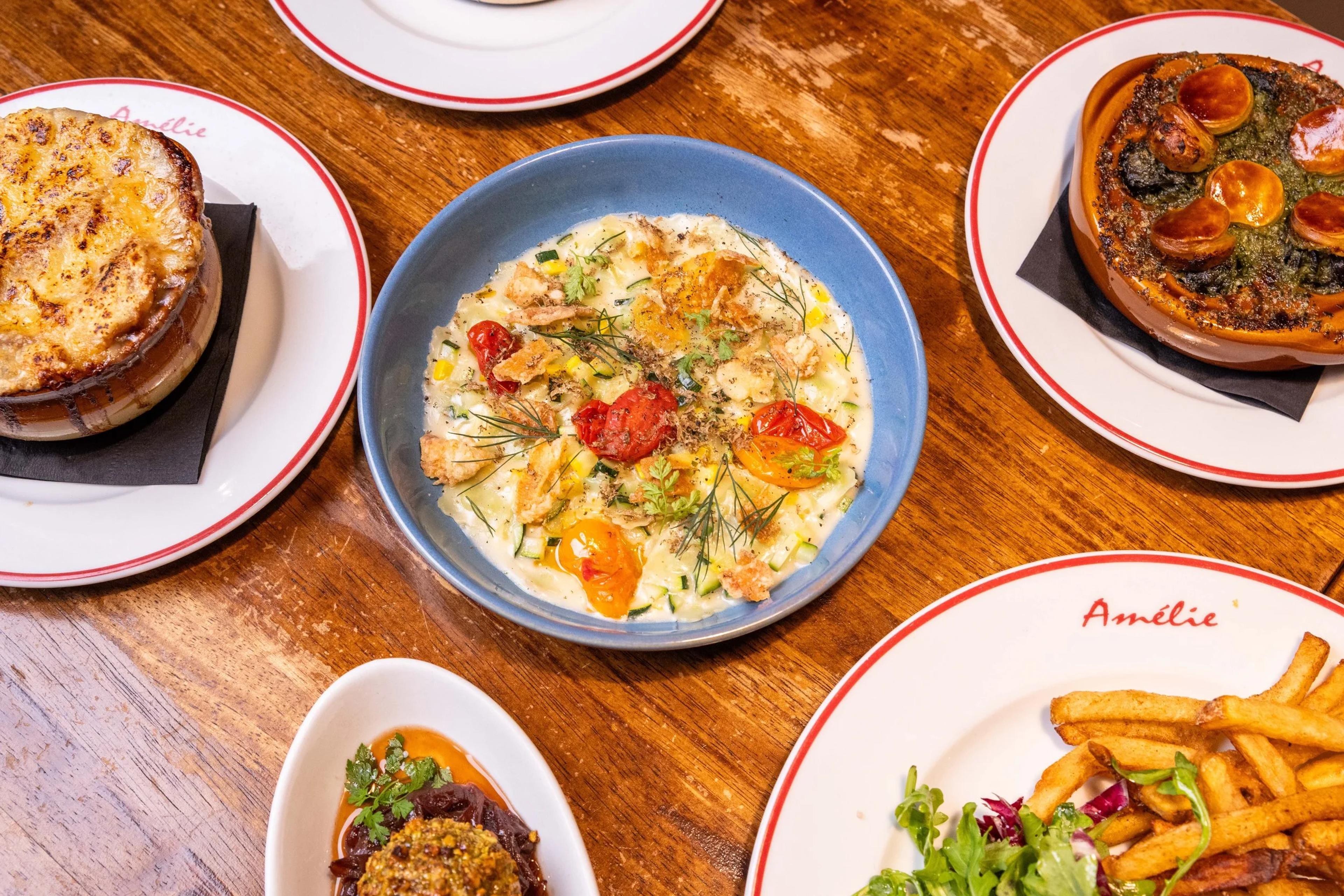 French brunch spread at Amélie DC