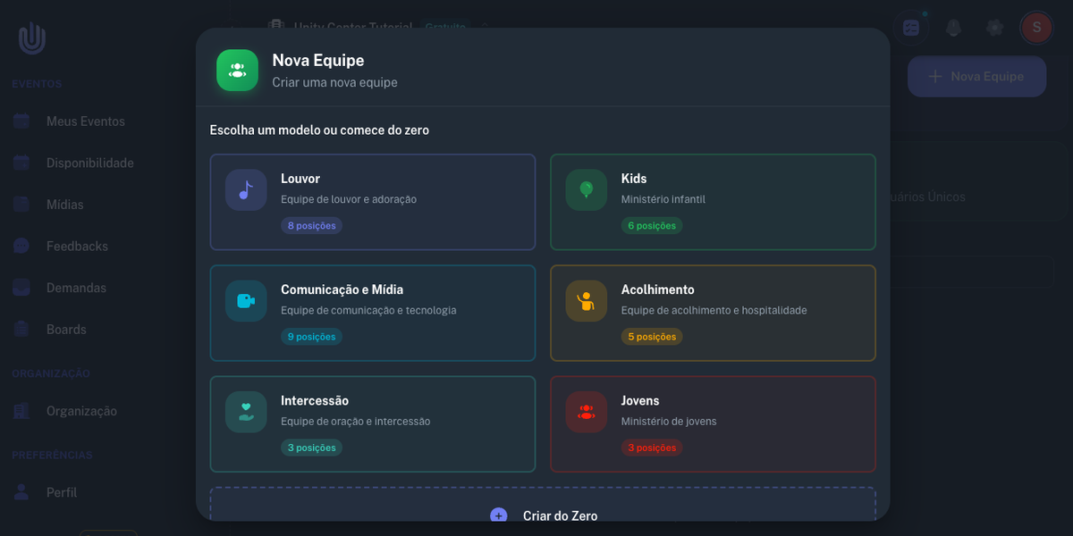 04. Como criar equipes no Unity Center
