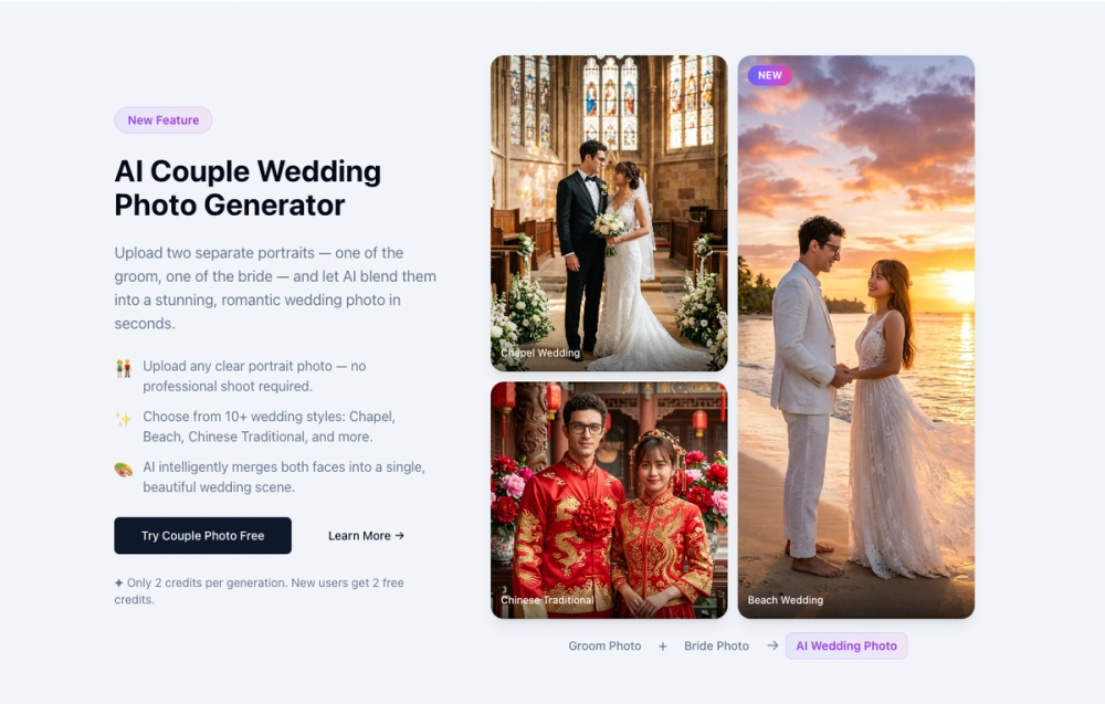image of AI Wedding Photo Generator image of AI Wedding Photo Generator
