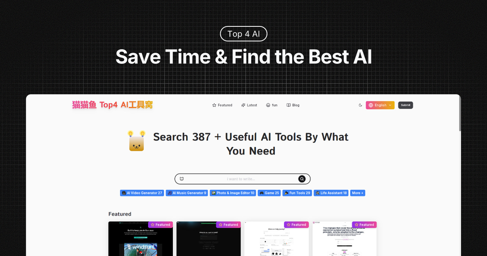 image of Top4 AI Tools