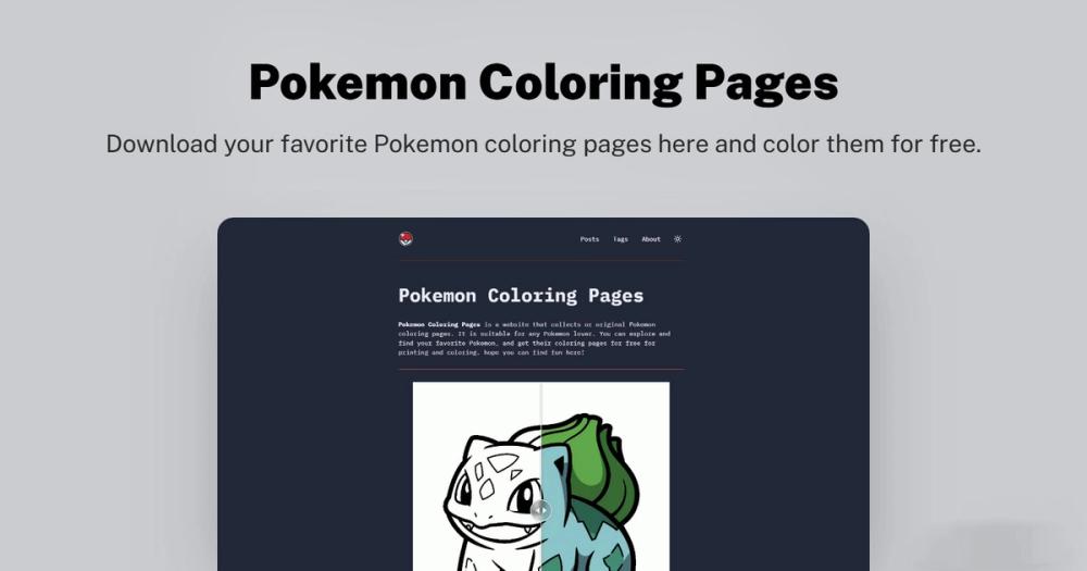 image of Pokemon Coloring Pages