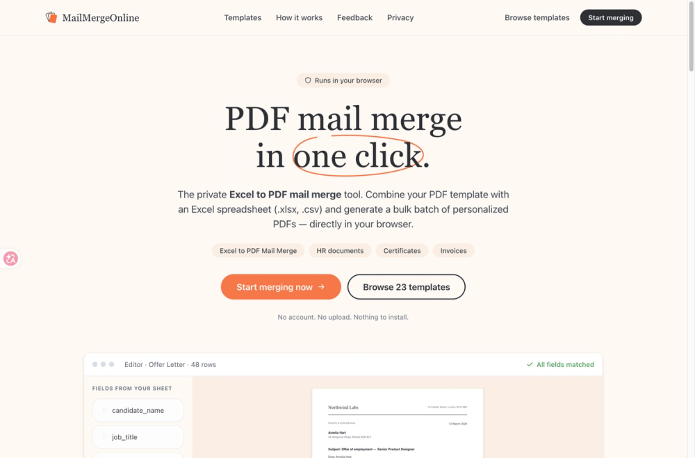 image of PDF Mail Merge Online image of PDF Mail Merge Online