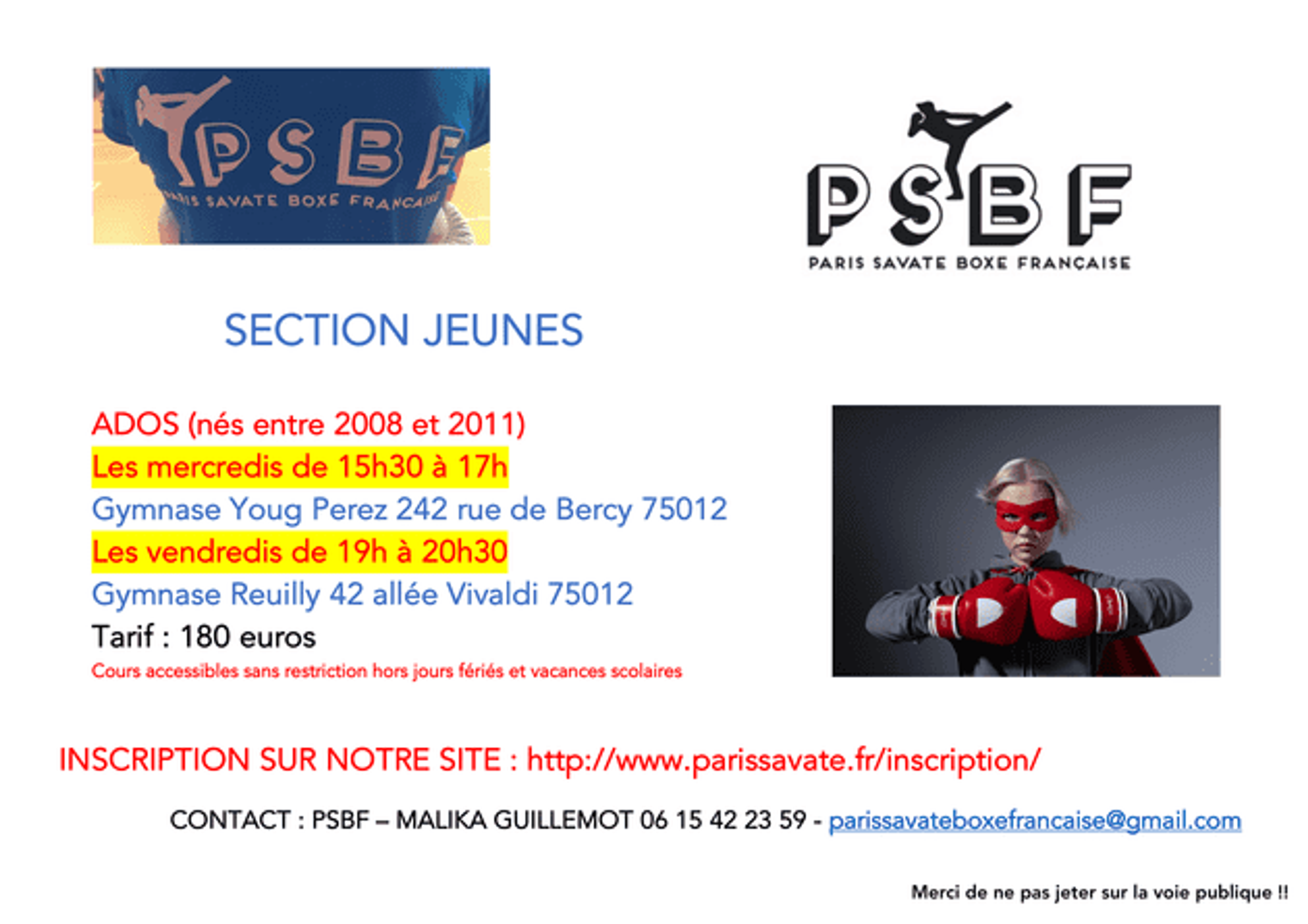flyer nouveau creneau jeunes