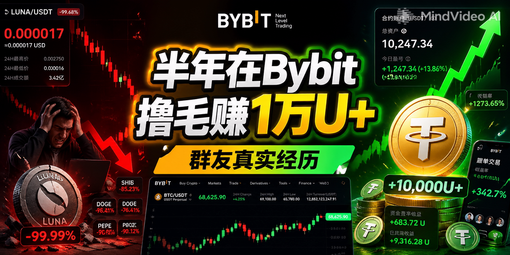 从1万U爆仓到Bybit撸毛赚回1万U+:一个韭菜的半年自救完整复盘
