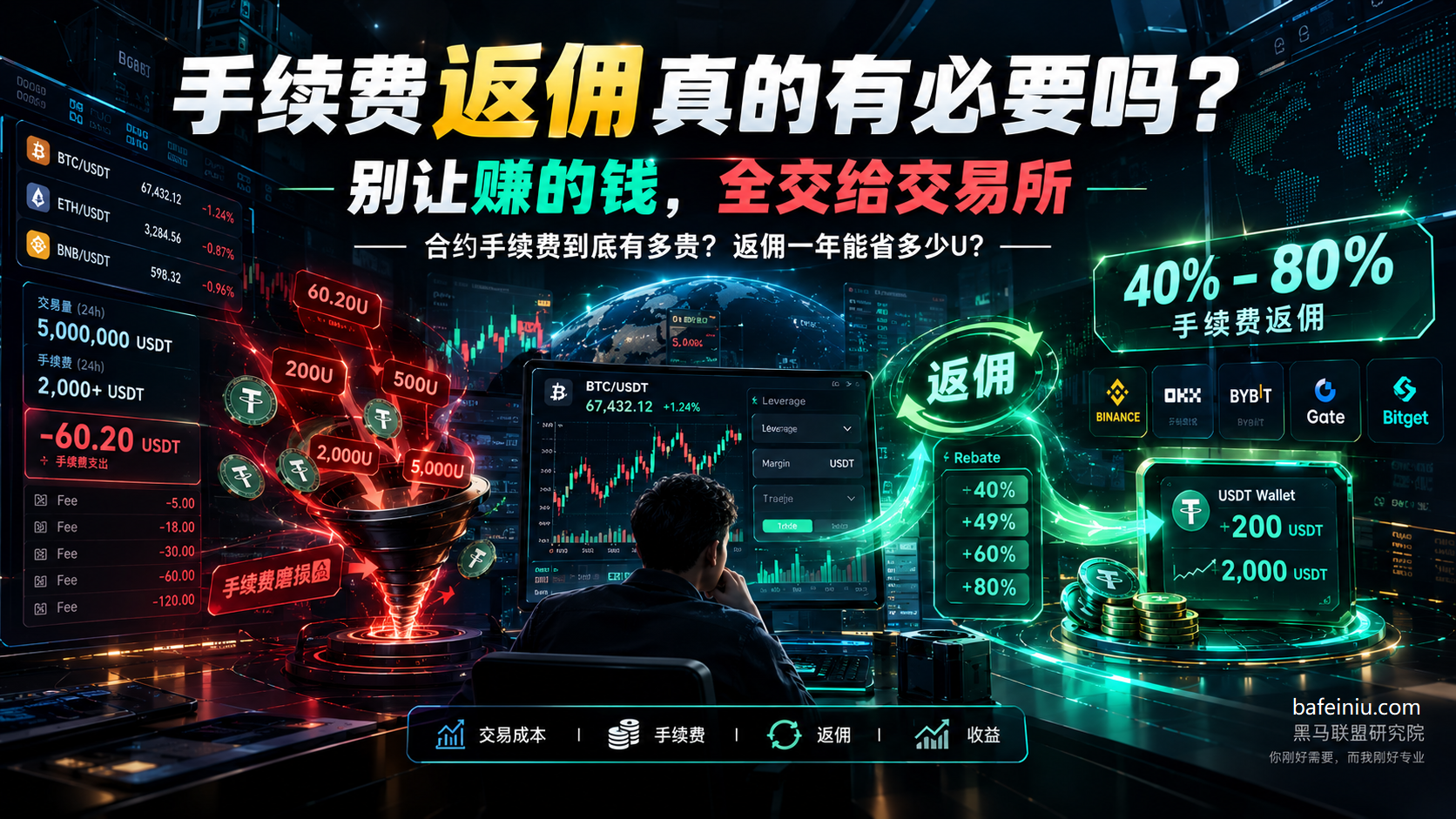 手续费返佣到底有多重要?两篇吐槽帖告诉你:一年白交几万U,别再当冤大头