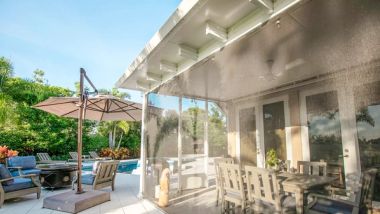 Aluminum patio screen room on a South Florida home