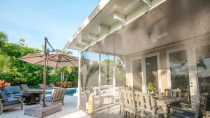 Aluminum patio screen room on a South Florida home