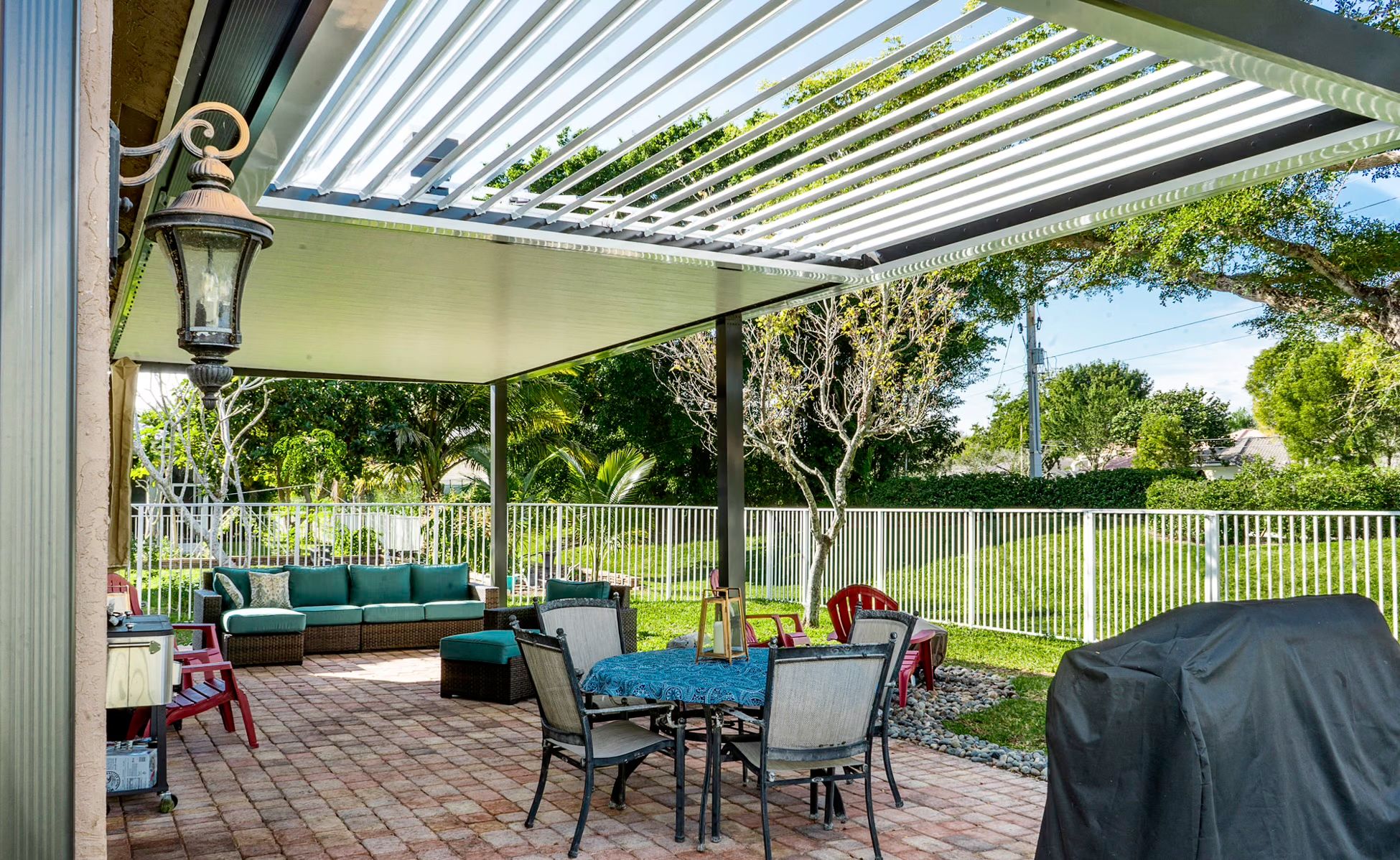 motorized louvered pergola contractors miami south florida, louvered roof pergola miami, pergola installation south florida