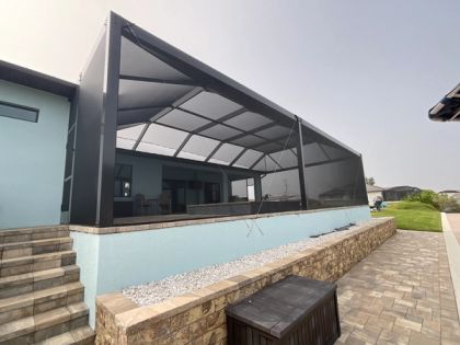 Aluminum pool screen enclosure engineered for HVHZ wind loads in Coral Gables, Miami-Dade County
