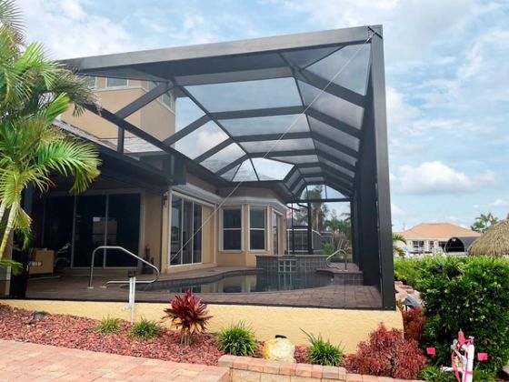 Pool enclosure screen mesh options for South Florida homes