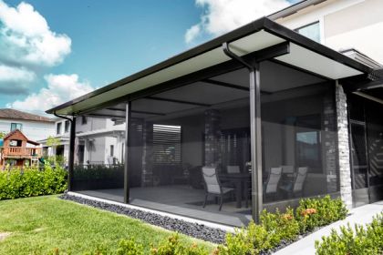 Aluminum pergola sized for a Cooper City backyard patio in Broward County, South Florida