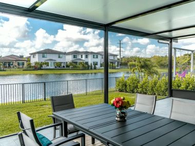 Aluminum pergola with screen enclosure in Parkland — NOA approvals for Florida outdoor structures