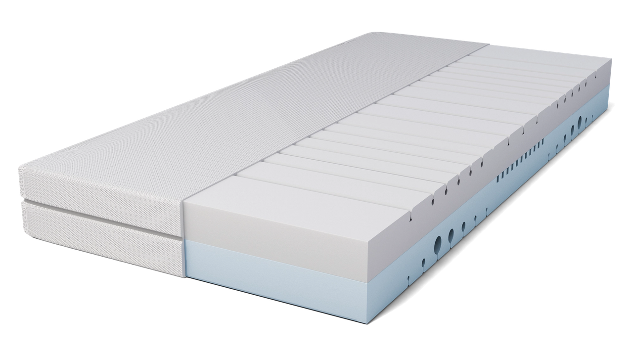 Materac Lincoln z częściowo odkrytym wkładem