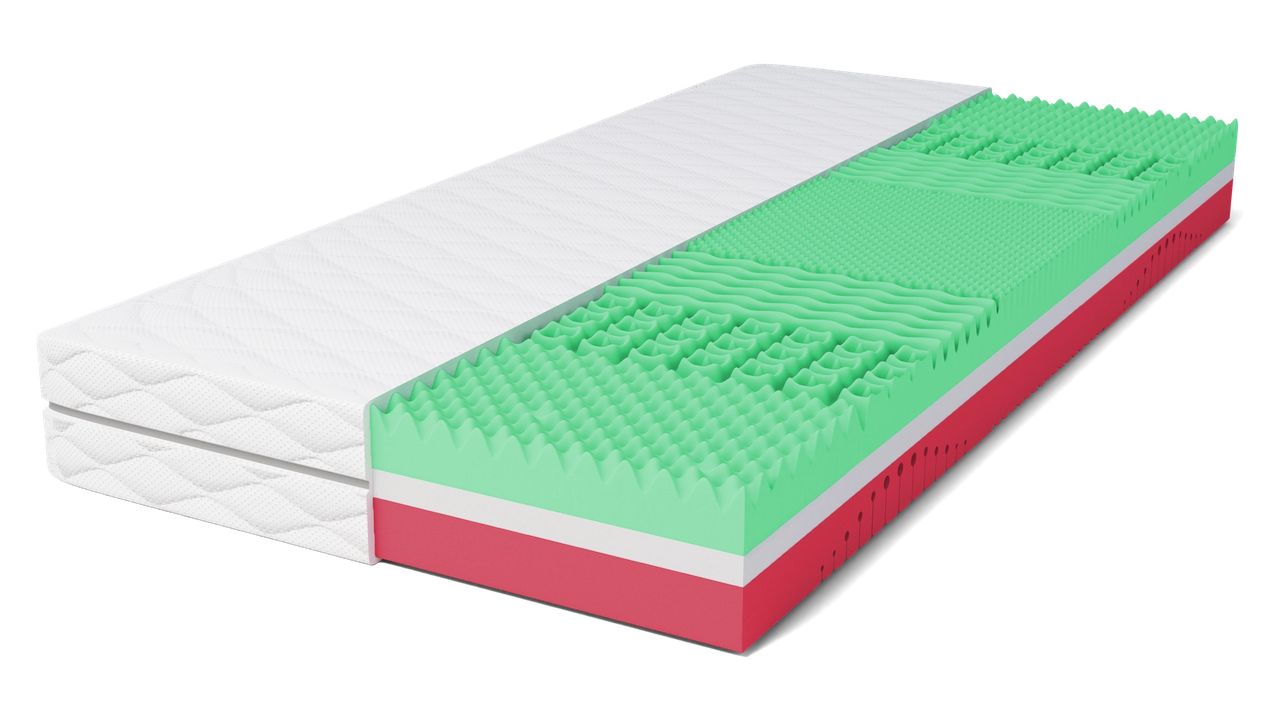 Materac Suffolk z częściowo odkrytym wkładem