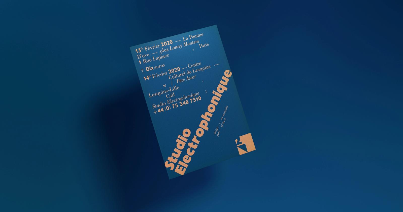Flyer designed for Studio Electrophonique.
