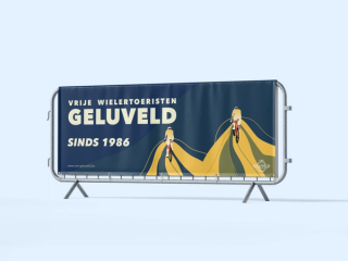 een donkerblauwe nadar banner.