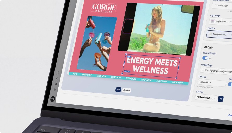 Close up of a laptop screen showing product experience