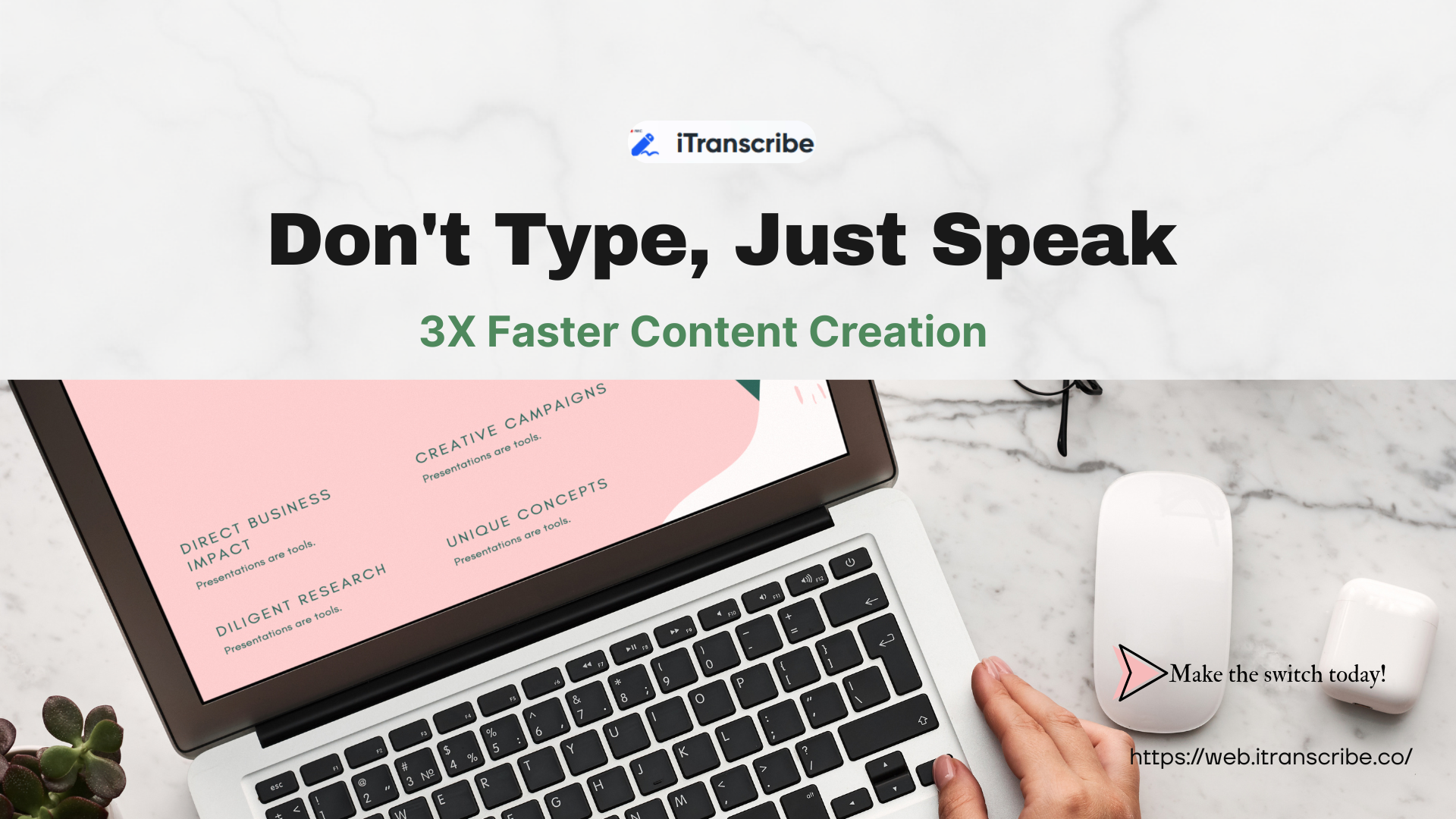 Don't Type, Just Speak: 3X Faster Content Creation