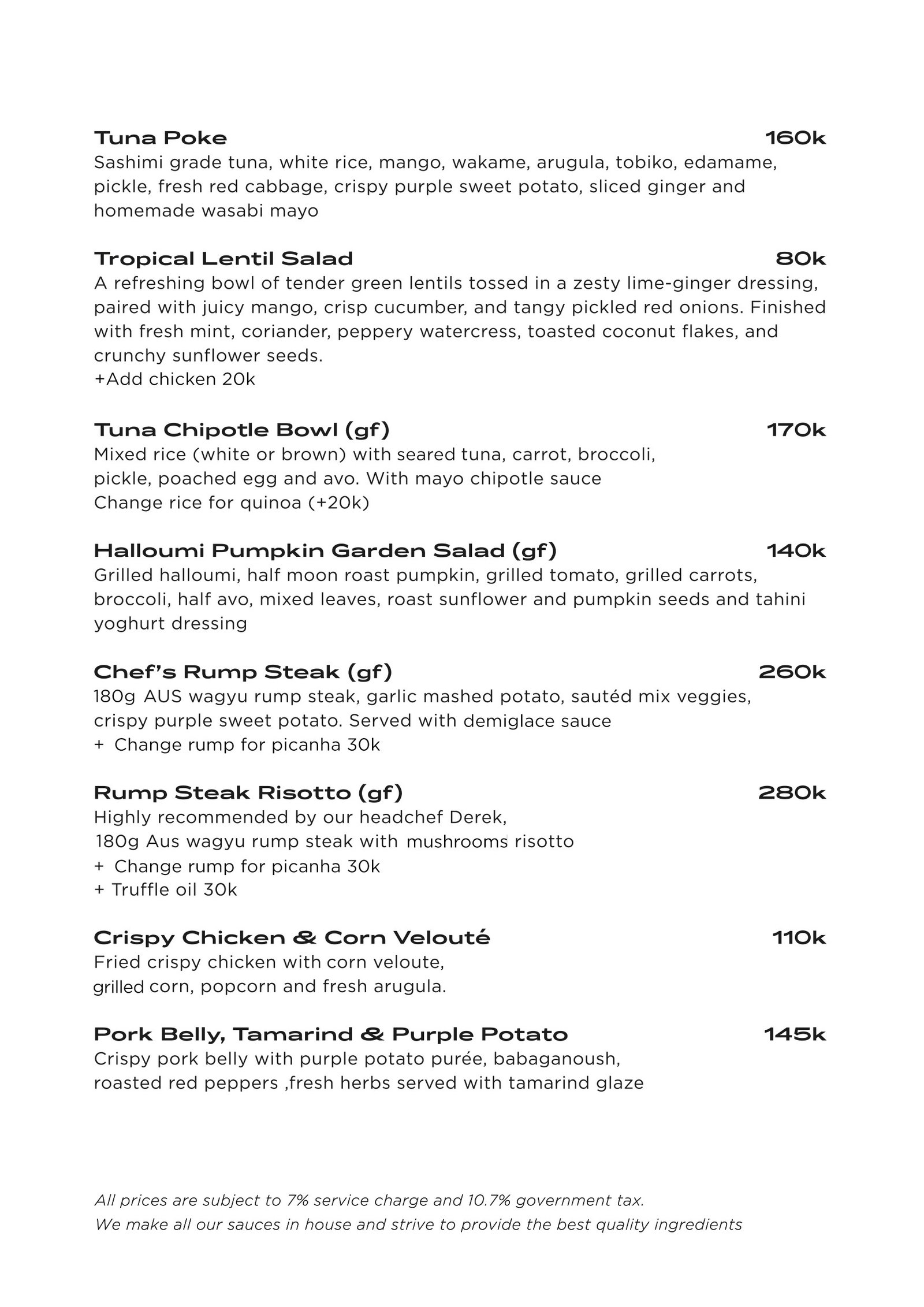 mains menu