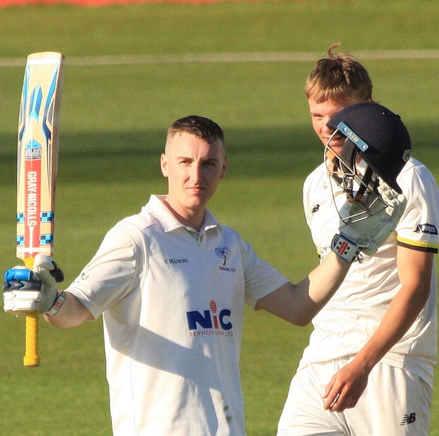 Harry Brook in cricket whites during a county match