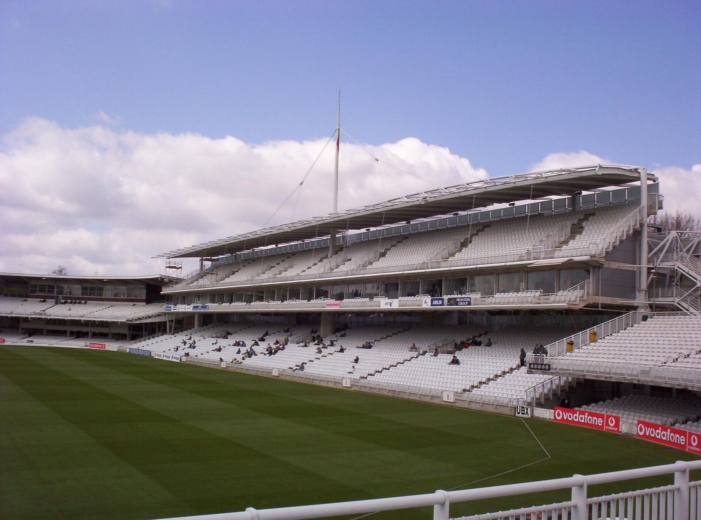 The pavilion and stands at Lord's Cricket Ground in London