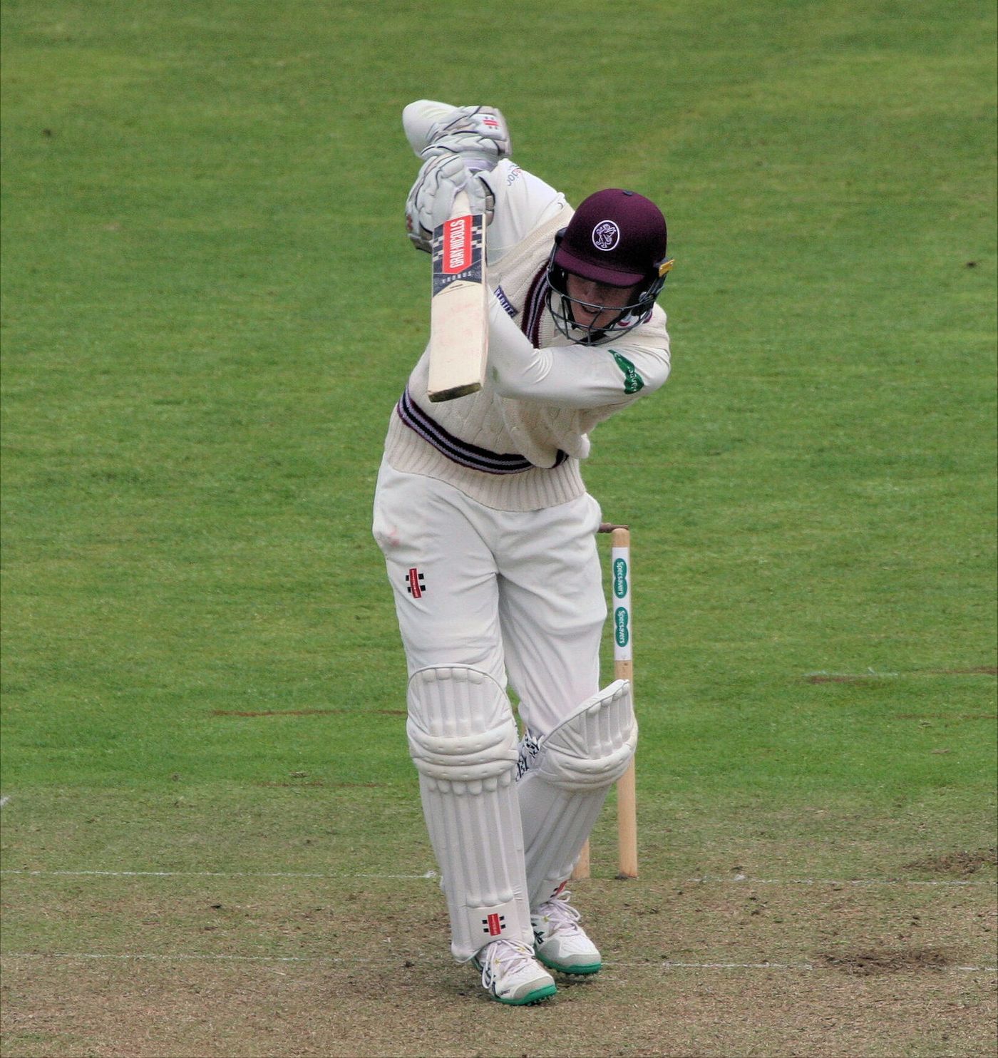 Batter Matt Renshaw driving through the off side