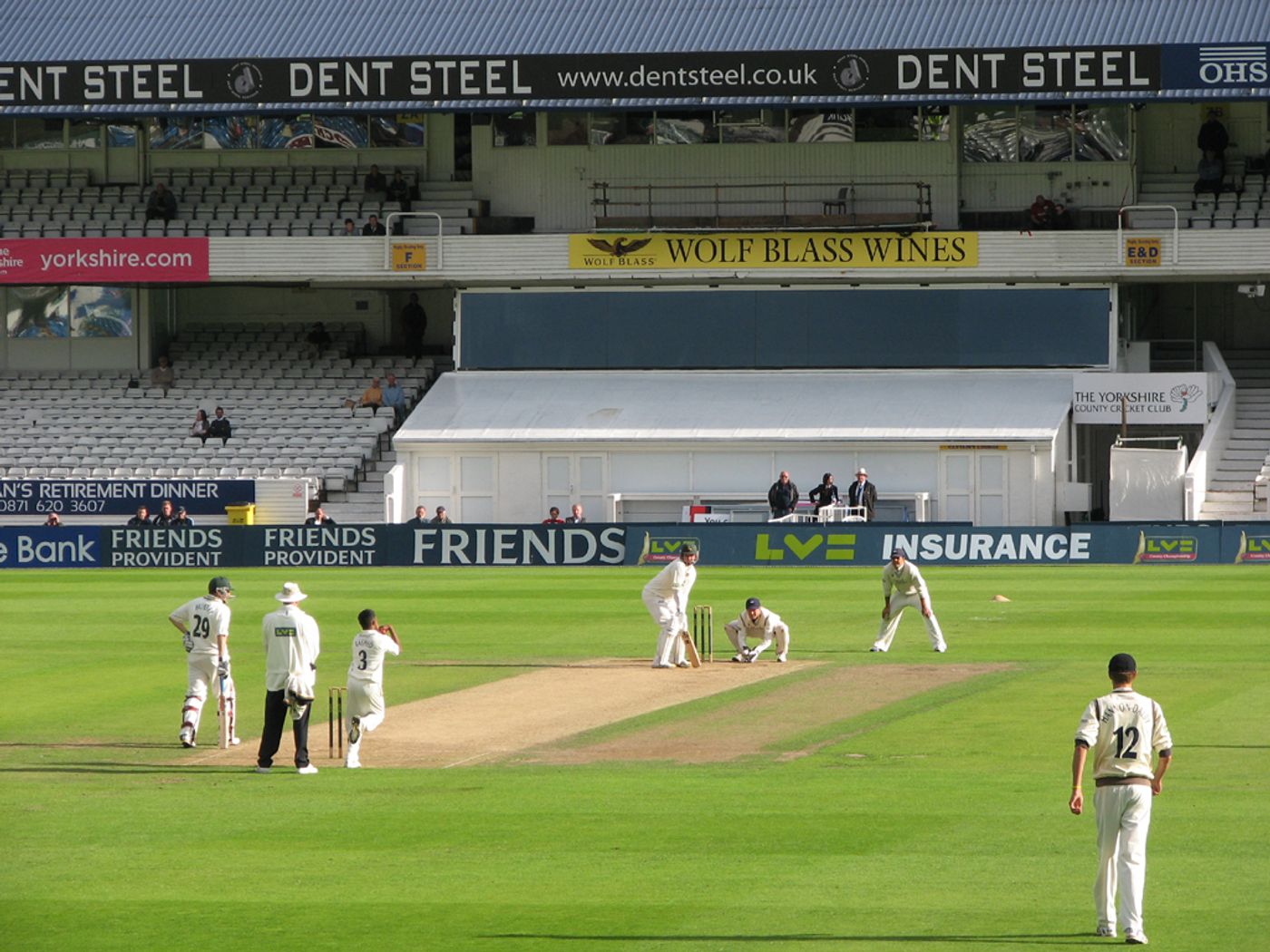 Headingley cricket ground in Leeds, viewed from the Carnegie Pavilion