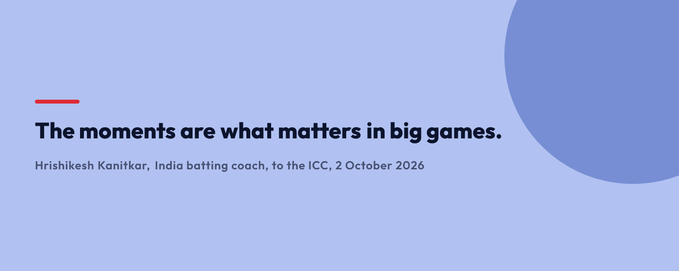 Quote graphic: The moments are what matters in big games, Hrishikesh Kanitkar