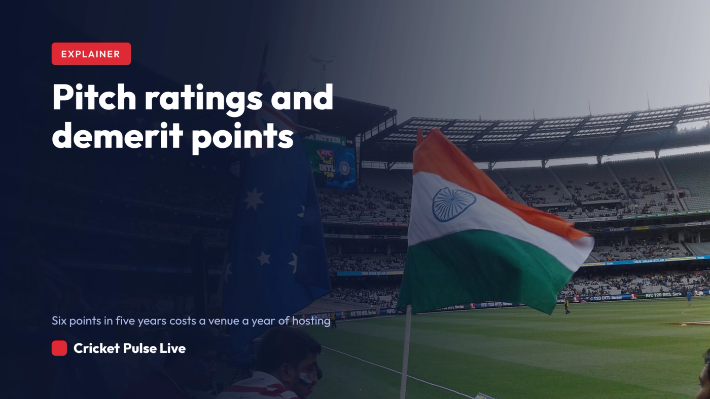 Explainer graphic: ICC pitch ratings and how many demerit points suspend a venue from hosting international cricket