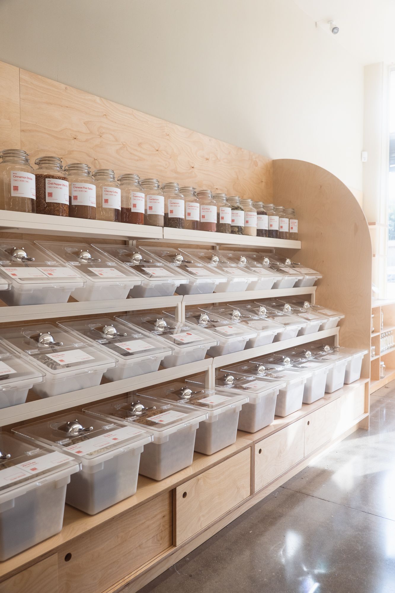 bulk bins at re_ grocery