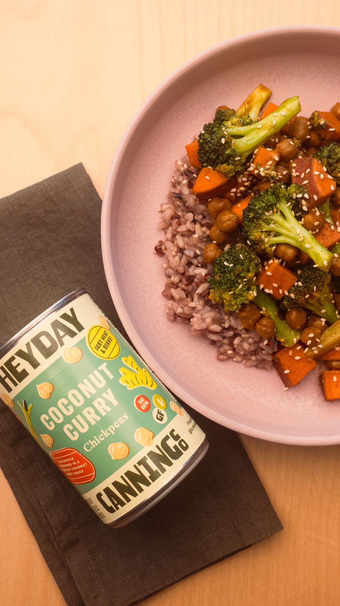 Using Heyday Canned Chickpeas for quick and easy dinner