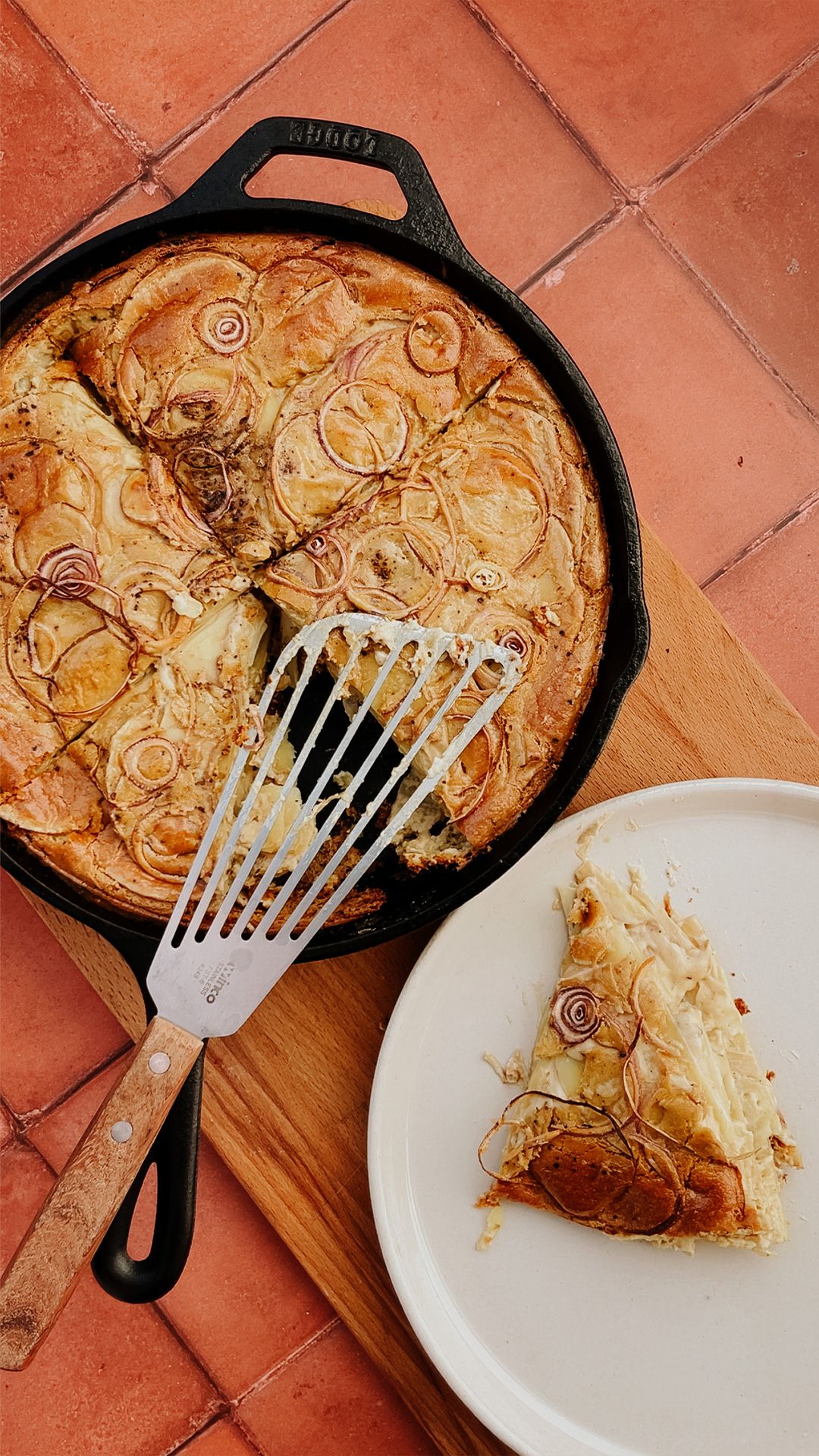 potato dauphinois with a creamy cashew sauce