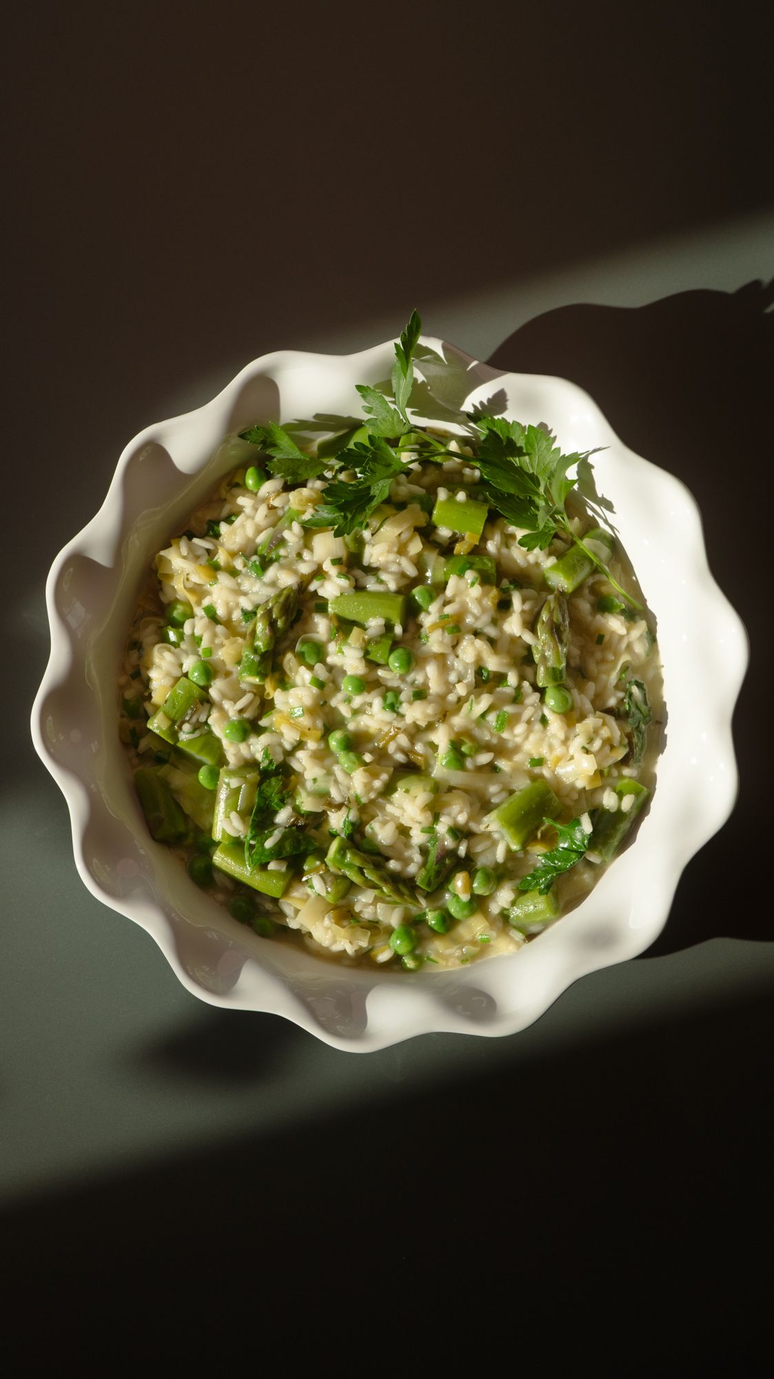 creamy spring risotto 