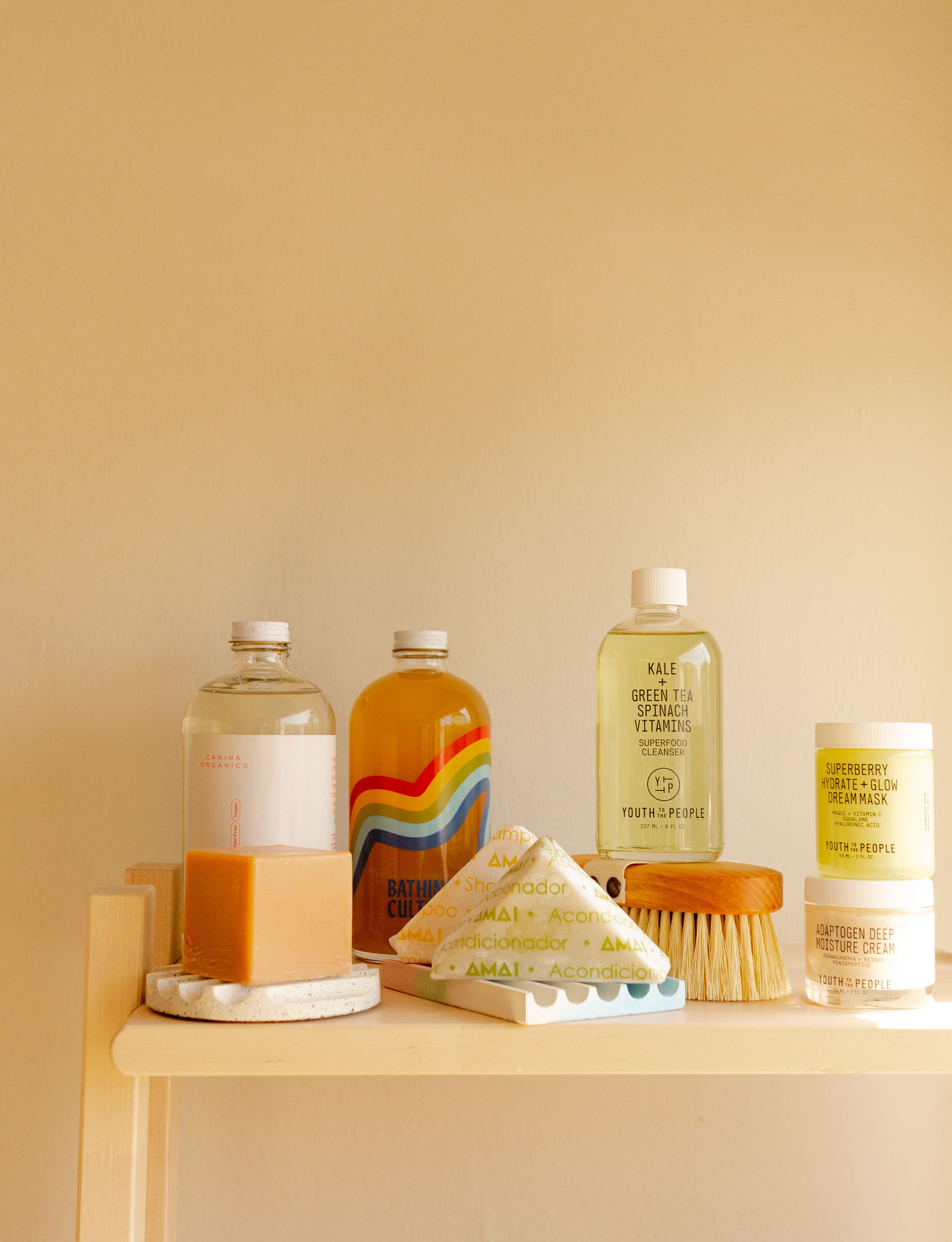 clean beauty products at home
