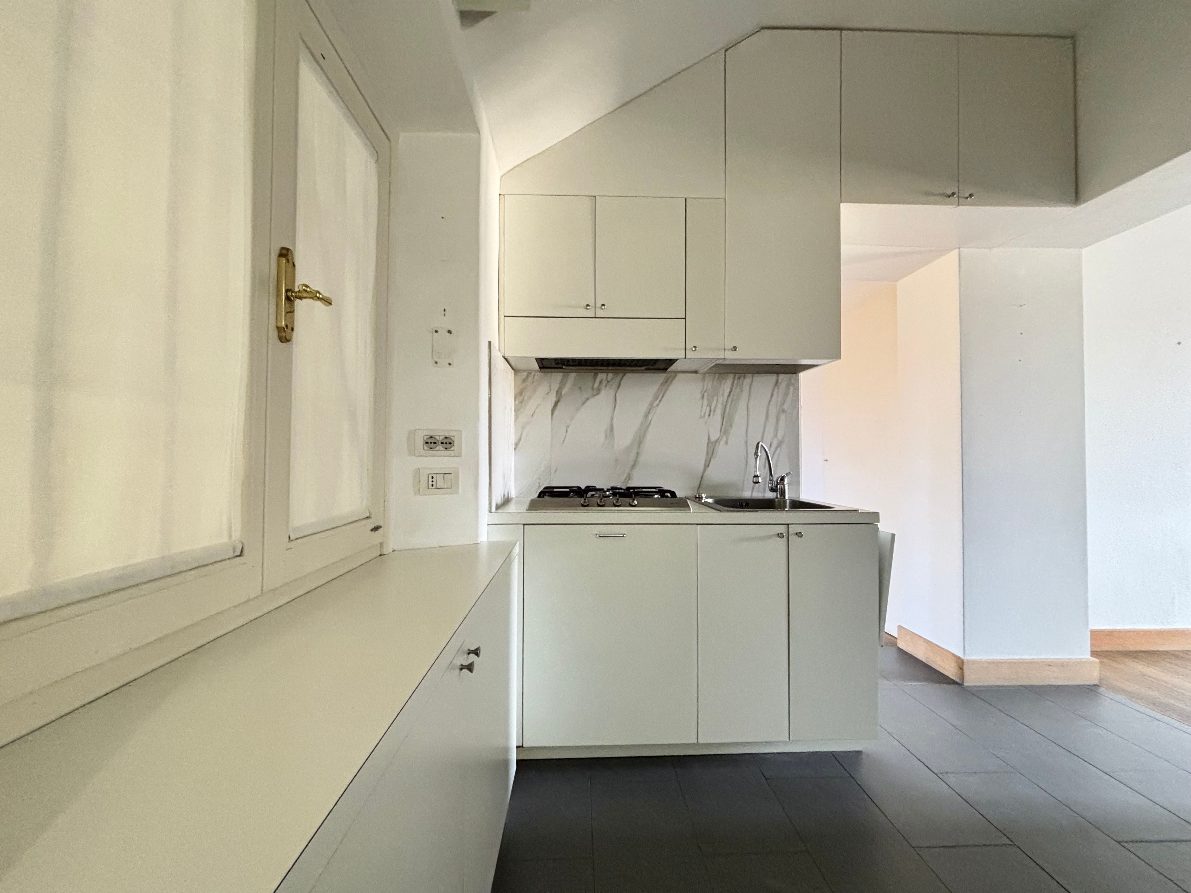 cucina, fuochi, finestra