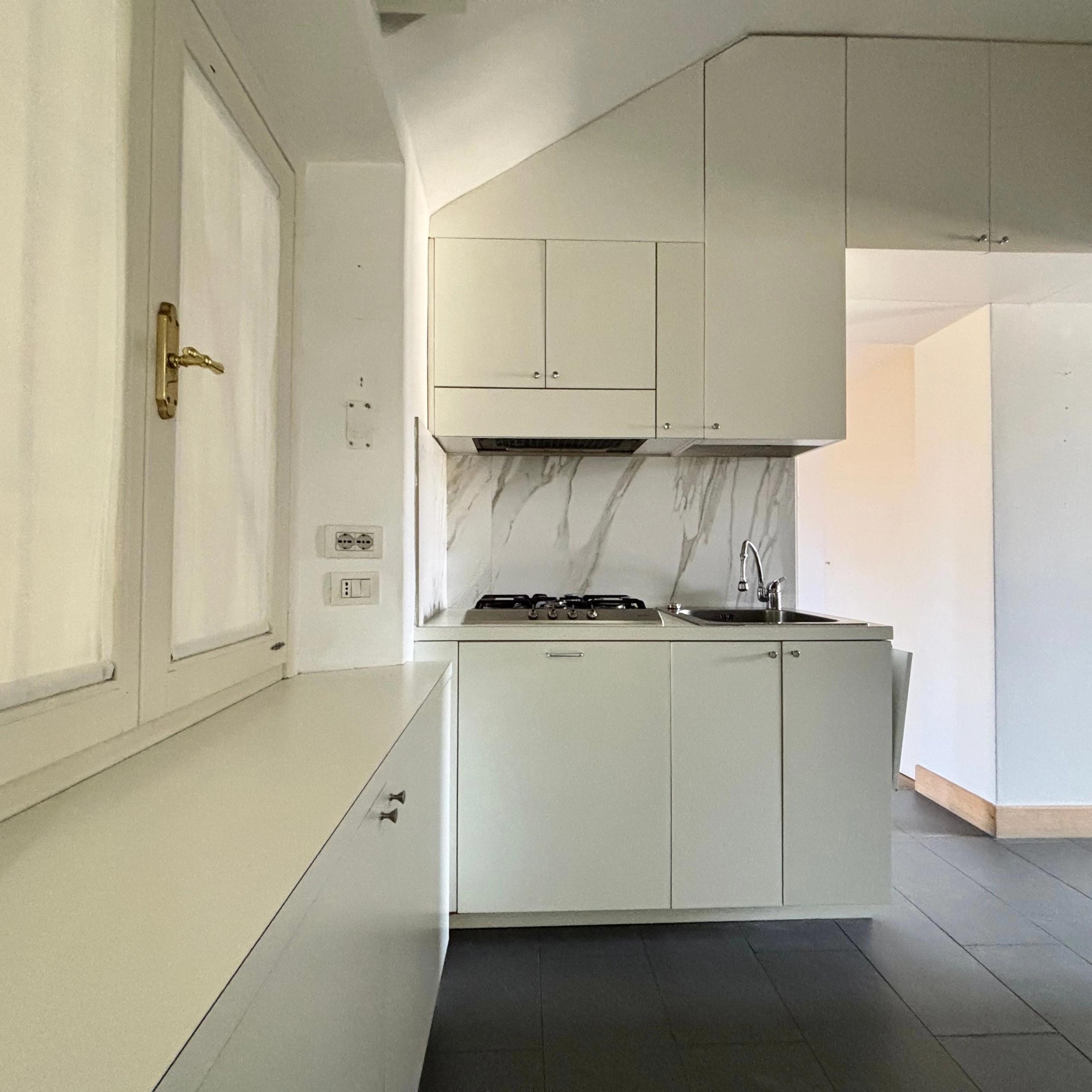 cucina, fuochi, finestra