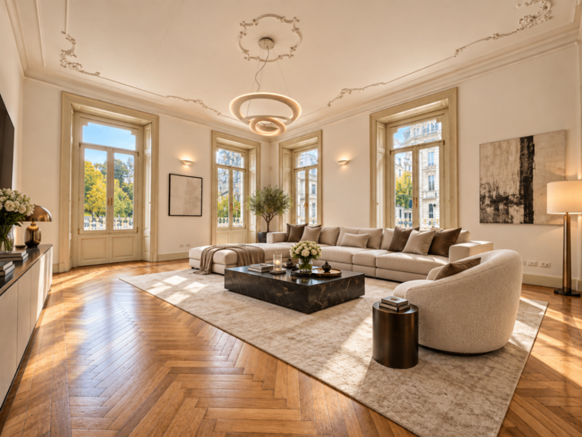 spacious and bright living room