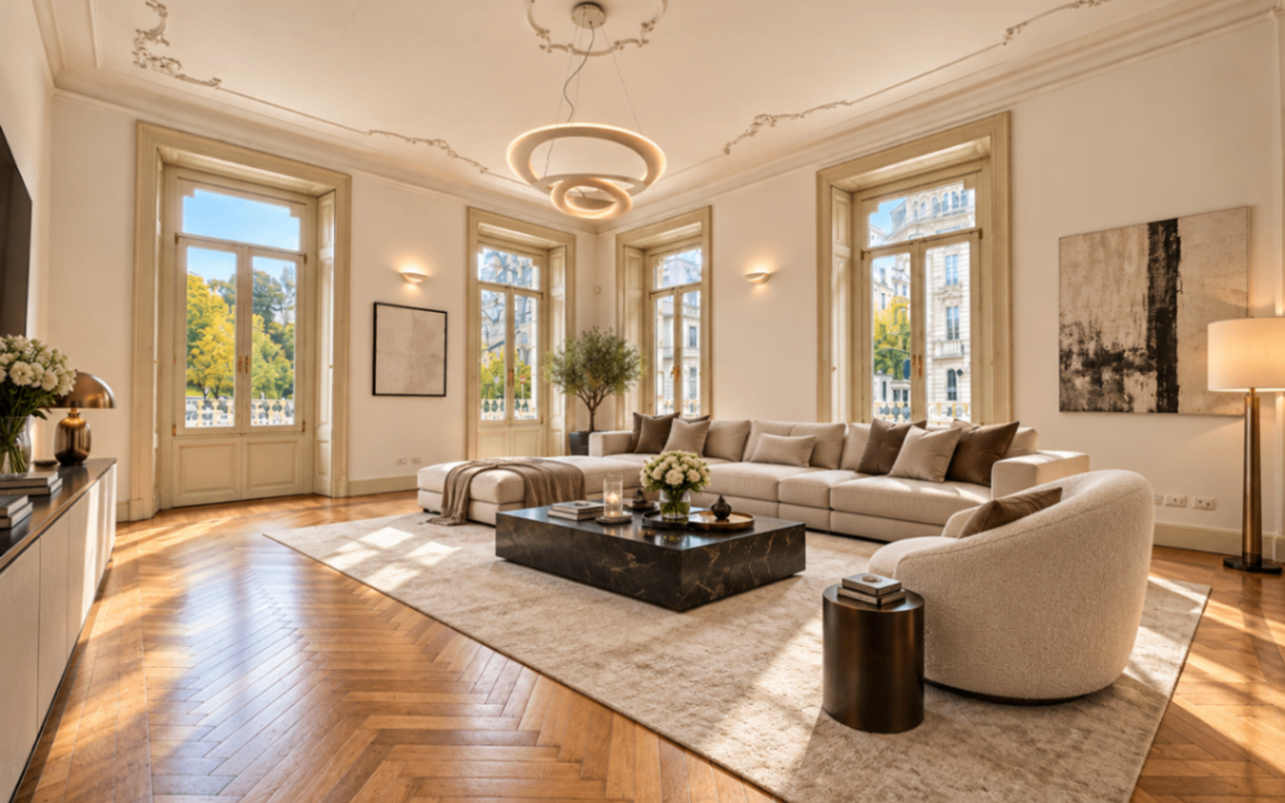spacious and bright living room