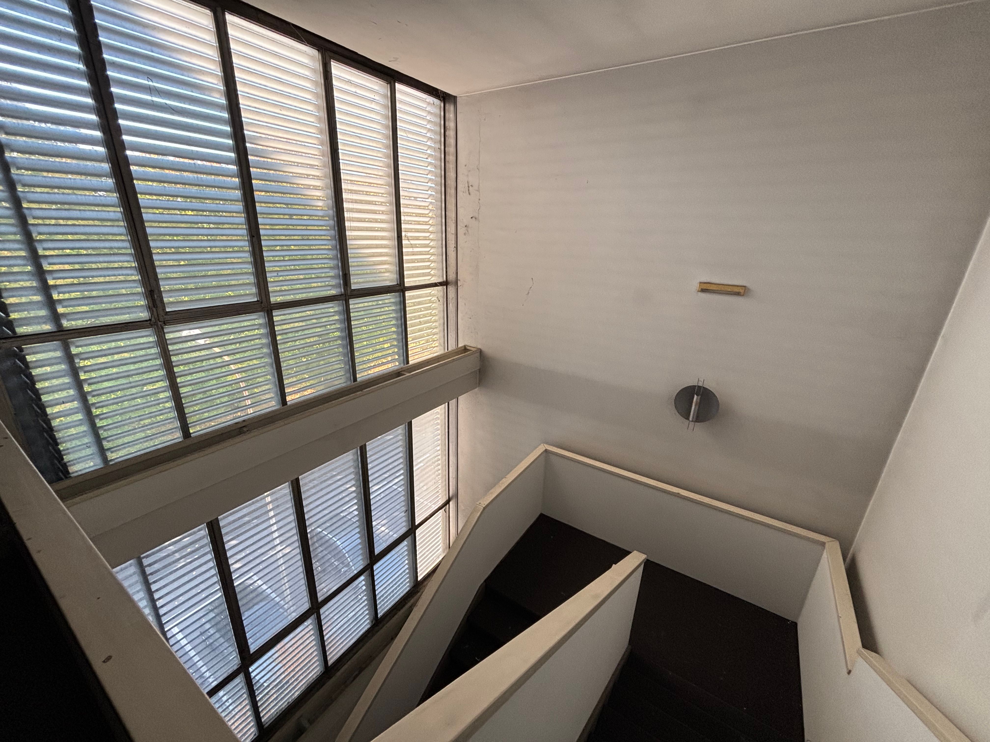 stairs, windowed walls