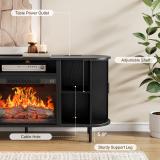 Modern Fireplace TV Stand for TVs up to 80” – NEW & ASSEMBLED!  3