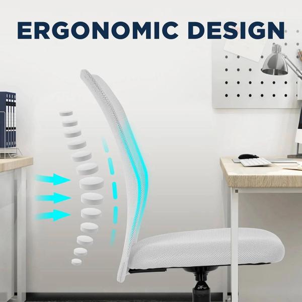 White Mesh Office Chair – New in Box – Ergonomic Desk Chair