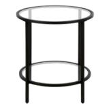 Ceno Glass Top End Table – Blackened Bronze  2