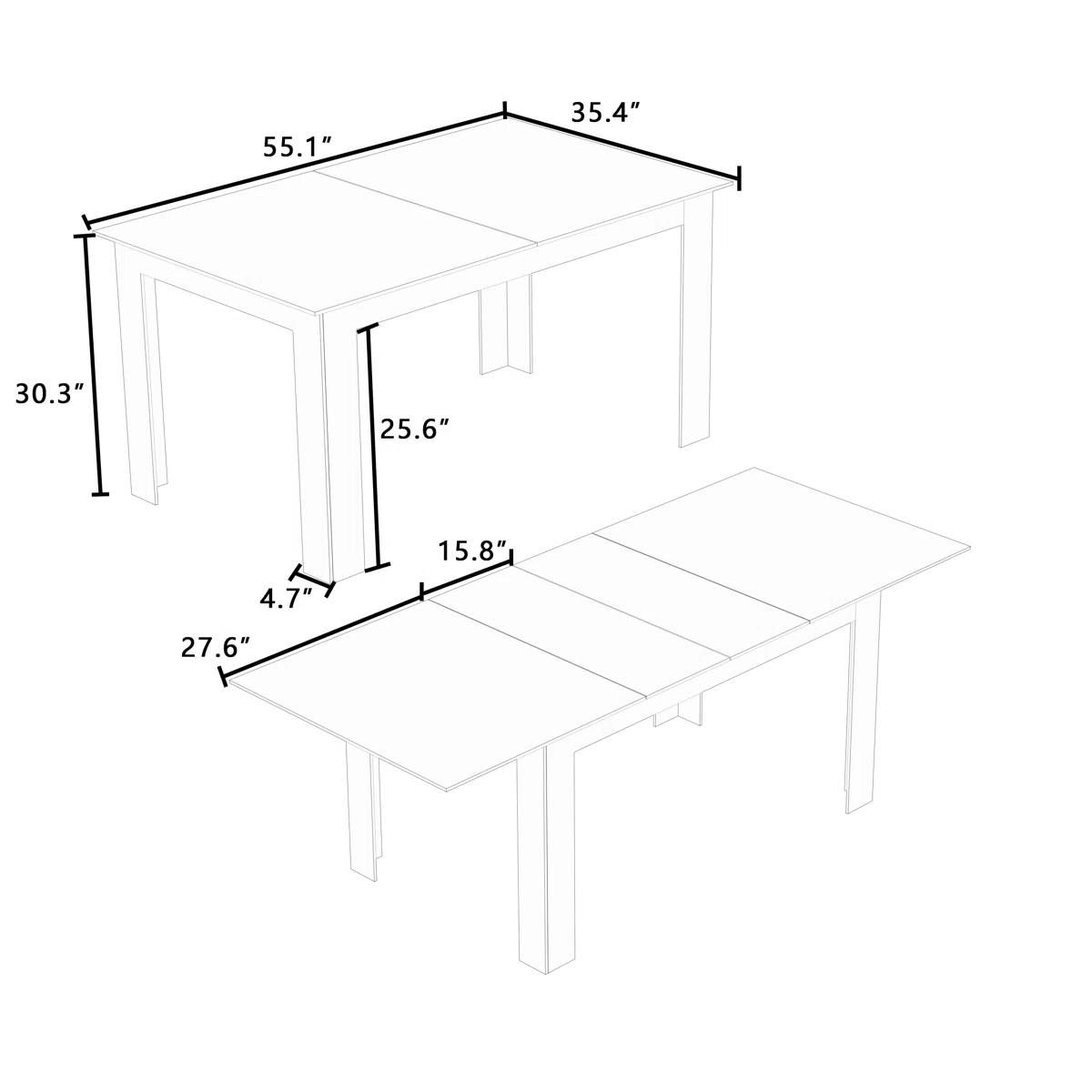 Gimora Extendable Dining Table – Light Wood (HKDM012OA) 7