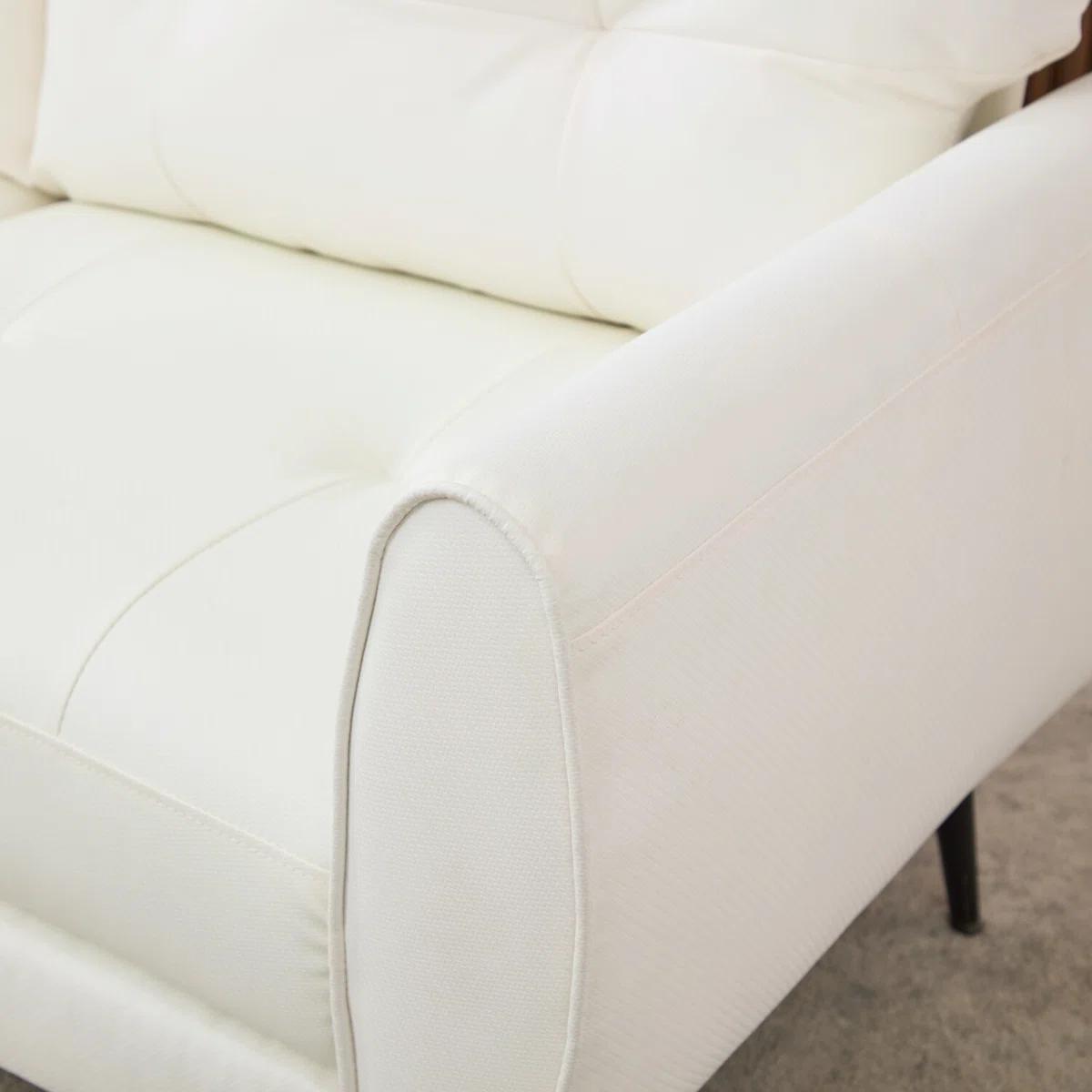 Corvo 61” Faux Leather Loveseat – White (UPH-LVST-BZSFX193WH-2) 6