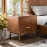 Nevio 2-Drawer Nightstand – Walnut | NEW 1