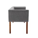 Porthos Home Nevis Upholstered Bench | Grey | QY063A GRY | Brand New 5