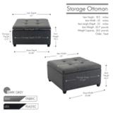 Porthos Home Jana Tufted Storage Ottoman 3