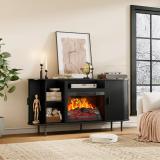 Modern Fireplace TV Stand for TVs up to 80” – NEW & ASSEMBLED!  4