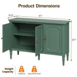 Green 3-Door Storage Cabinet with Adjustable Shelves & Turned Legs | New in Box 3